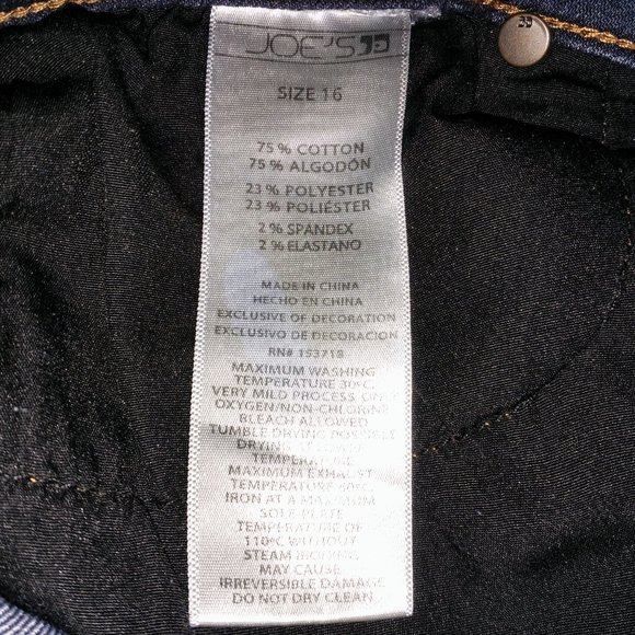 Joe's Youth Size 16 Girl CPSIA Skinny Jeans - Picture 7 of 8